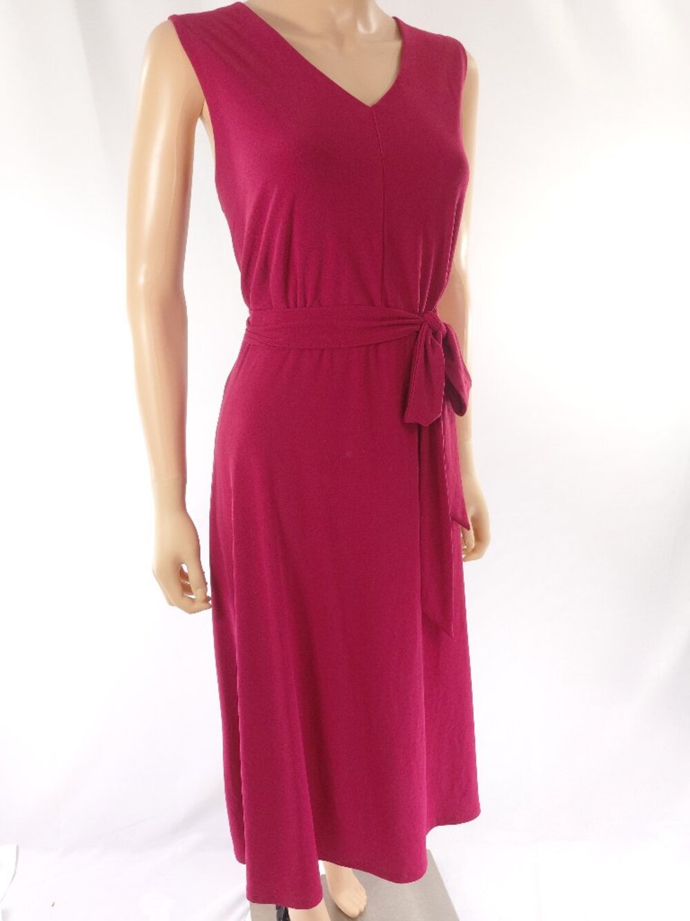 APT 9 Dress Sleeveless V Neck Belted Swing Skirt Midi XL - Picture 2 of 4